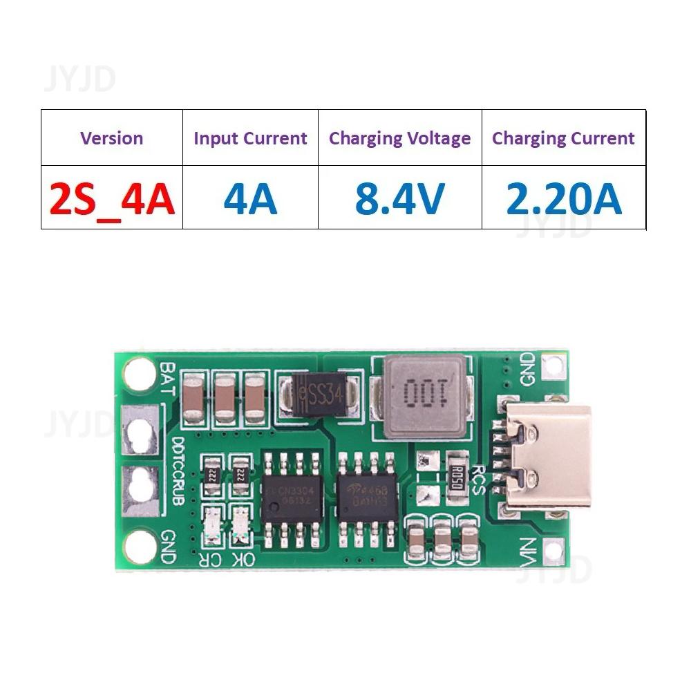 Vícečlánková 2S 3S 4S Type-C Na 8,4 V 12,6 V 16,8 V LiPo polymerová Li-Ion nabíječka 7,4 V 11,1 V 14,8 V 18650 Li-Ion