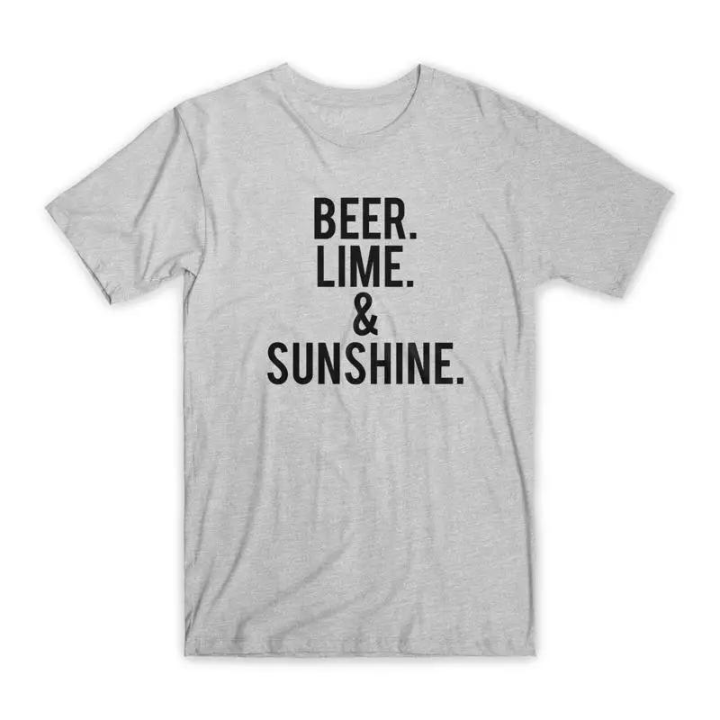 Beer Lime Shunshine T Shirt Premium Soft Cotton Funny Novelty New
