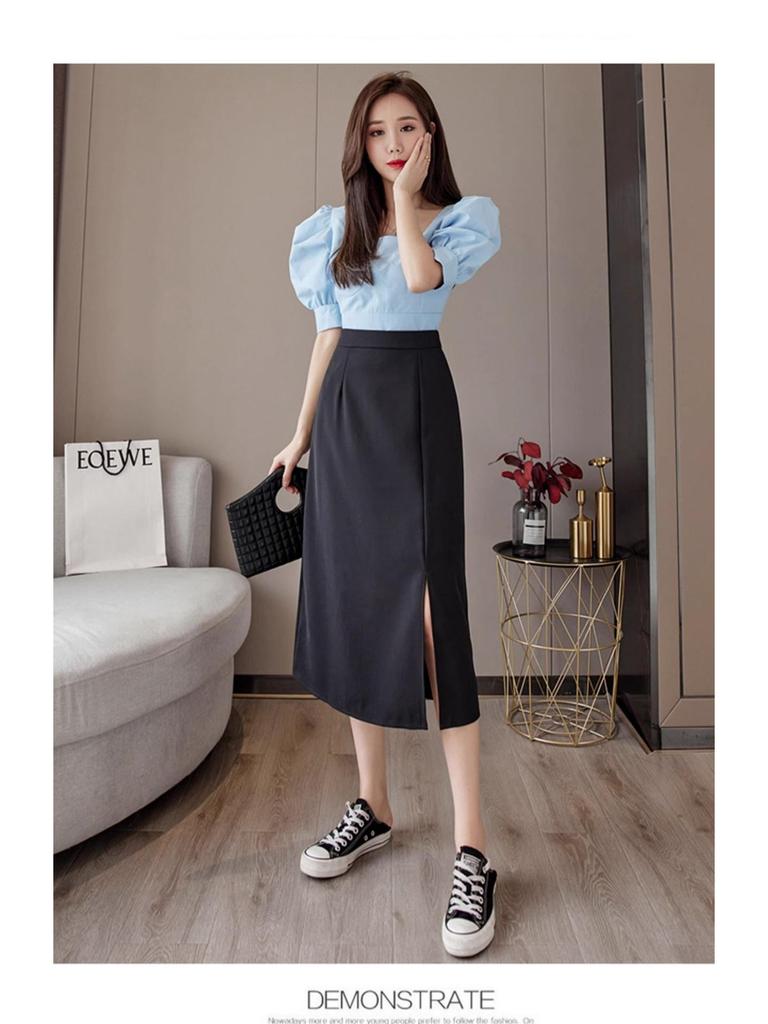 High-Waisted Slimming Midi Skirt for Women, 2024 Spring Collection, Plus Size Hip-Hugging Design, Curvy Fit