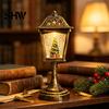 Holiday Gift for Kids Christmas Snow Sphere Lamp, Retro Street Lamp Design, Santa Party Ambient Lighting Snowman Tree Night Light Bedroom, Tabletop