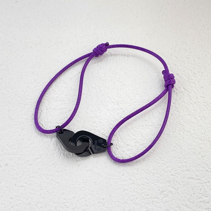 Adjustable Red Wax Rope Bracelet - Non-Fading Handcuff Style for Men and Women