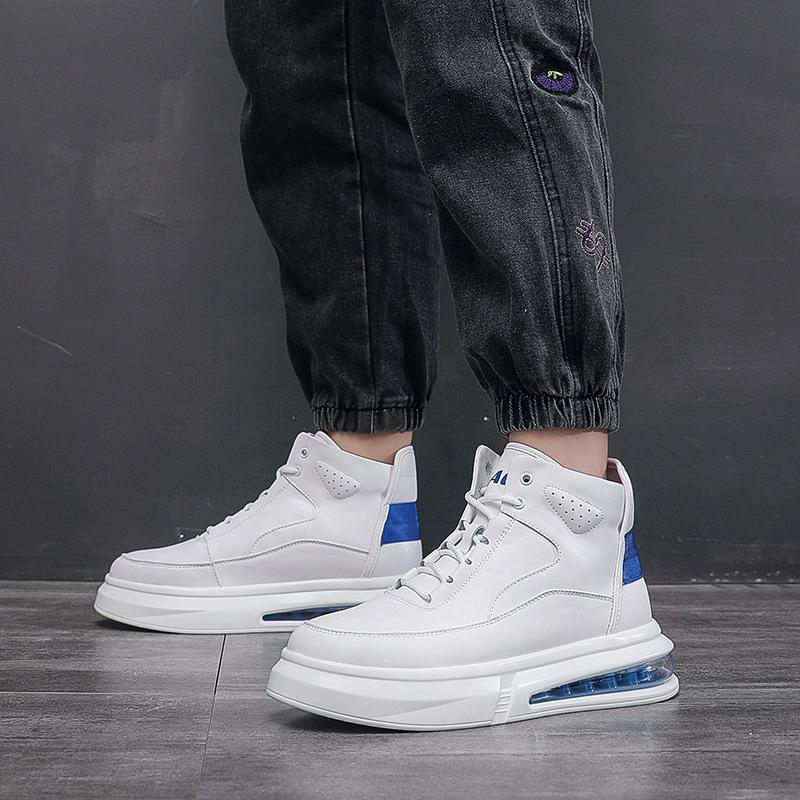 Medium top shoes men's board shoes casual breathable autumn and winter new versatile little white shoes trendy young Wenzhou shoes