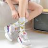 Men's street trend mid tube socks, women's moon cactus, banana sweat absorbing and odor resistant sock