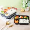BOUSSAC 1500ml 5-Compartment Disposable Lunch Box with Lid