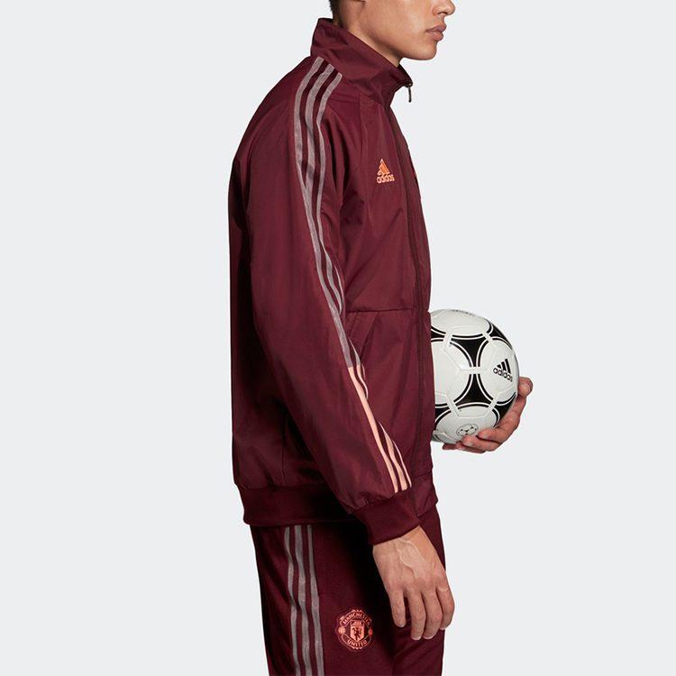 Adidas Manchester United Jackets Men's Fuchsia Lapel Moderate Other FR3865