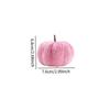 5x Halloween Velvet Pumpkins Pink Fall Autumn Decor Artificial Pumpkin, Halloween Decoration for Wedding Harvest, Farmhouse