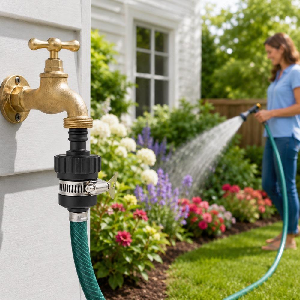 Garden Irrigation Faucet Adapter Plastic Hose Pipe Connector Universal Quick Connect Tap Fitting for Watering Car Washing