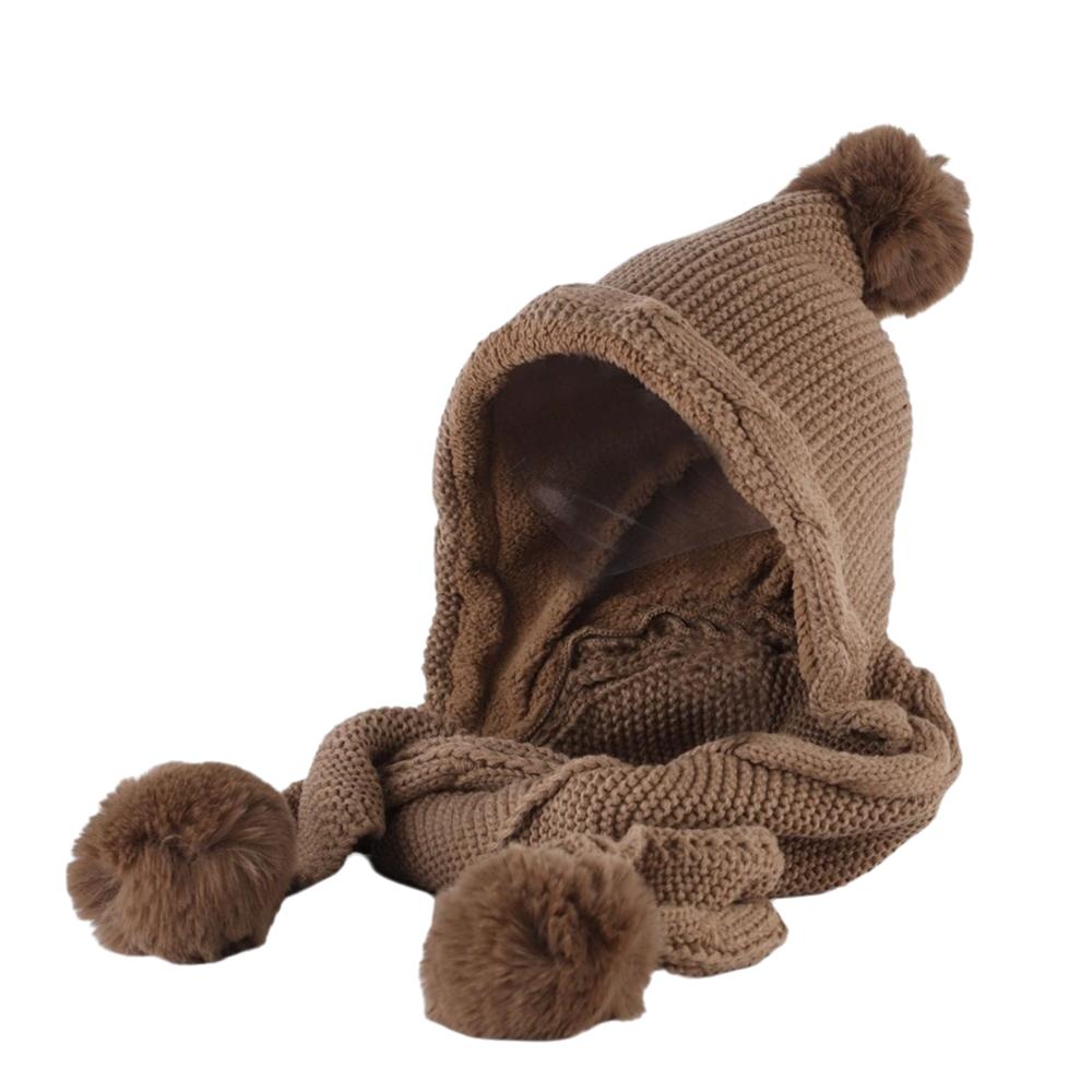 Neck Warmer Knitted Hat Scarf Set Twist Neckerchief Fashion Cycling Balaclavas Hat  All-match