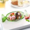 Elegant Crystal Glass Fruit Bowl Set Creative Home Living Room Snack and Candy Dish,Transparent Glass Serving Platter for Fruits,Nuts,Durable Material