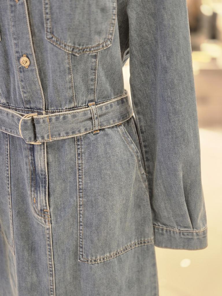 Belted Denim Dress VC3DV11