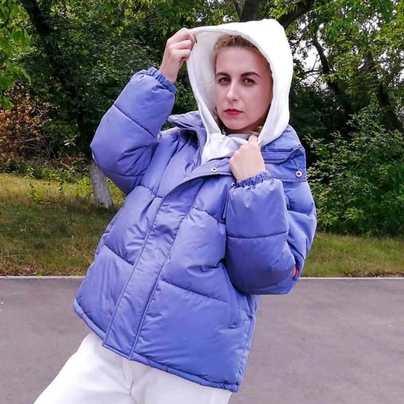 Women Oversized Parkas Coat Solid Thick Warm Hooded Padded Coat Casual Winter Outwear Jacket Parkas