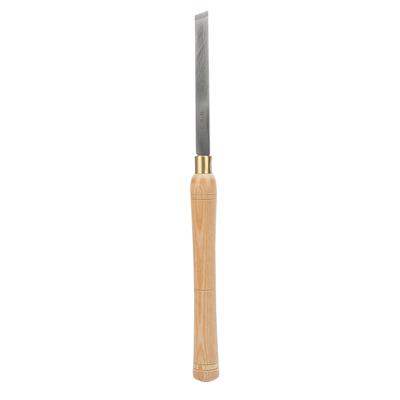Utensile per tornitura del legno Lama HSS Manico in legno duro Tornio per lavorazione del legno Scalpello Testa obliqua piccola 15mm