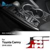 Real Soft Carbon Fiber Sticker For Toyota Camry 2018      2024 LHD Car Gear Shift Panel Interior Accessories