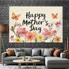 2D Happy Mother's Day Floral Butterfly Backdrop Photography Background