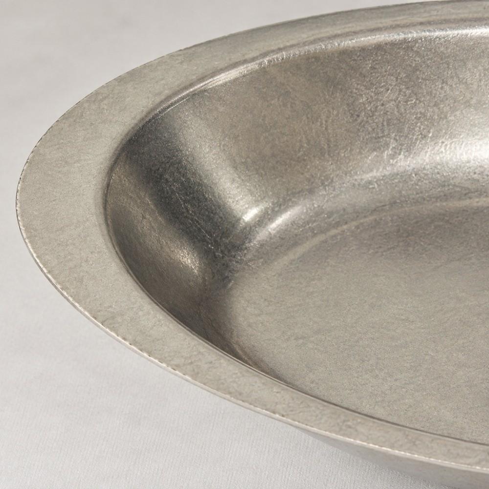 Shallow Western Food Tray Oval Dessert Plate Western-style Metal Dinner Plate Restaurant Bone Dish