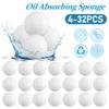 4-32 szt. Gąbki do filtra basenowego Piłeczka usuwająca osad Gąbka chłonąca olej Wanna SPA Narzędzie do czyszczenia szlamu chłonącego olej