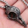 New Men's Crow Skull Retro Versatile Necklace for Men and Women