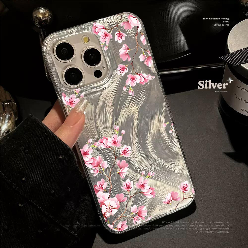 

Soft Flower Aesthetic Phone Case For iPhone 17 16 15 14 13 12 11 Pro Max Plus 16E 17 Air XS Max X XR Shockproof Back Cover iPhone XR