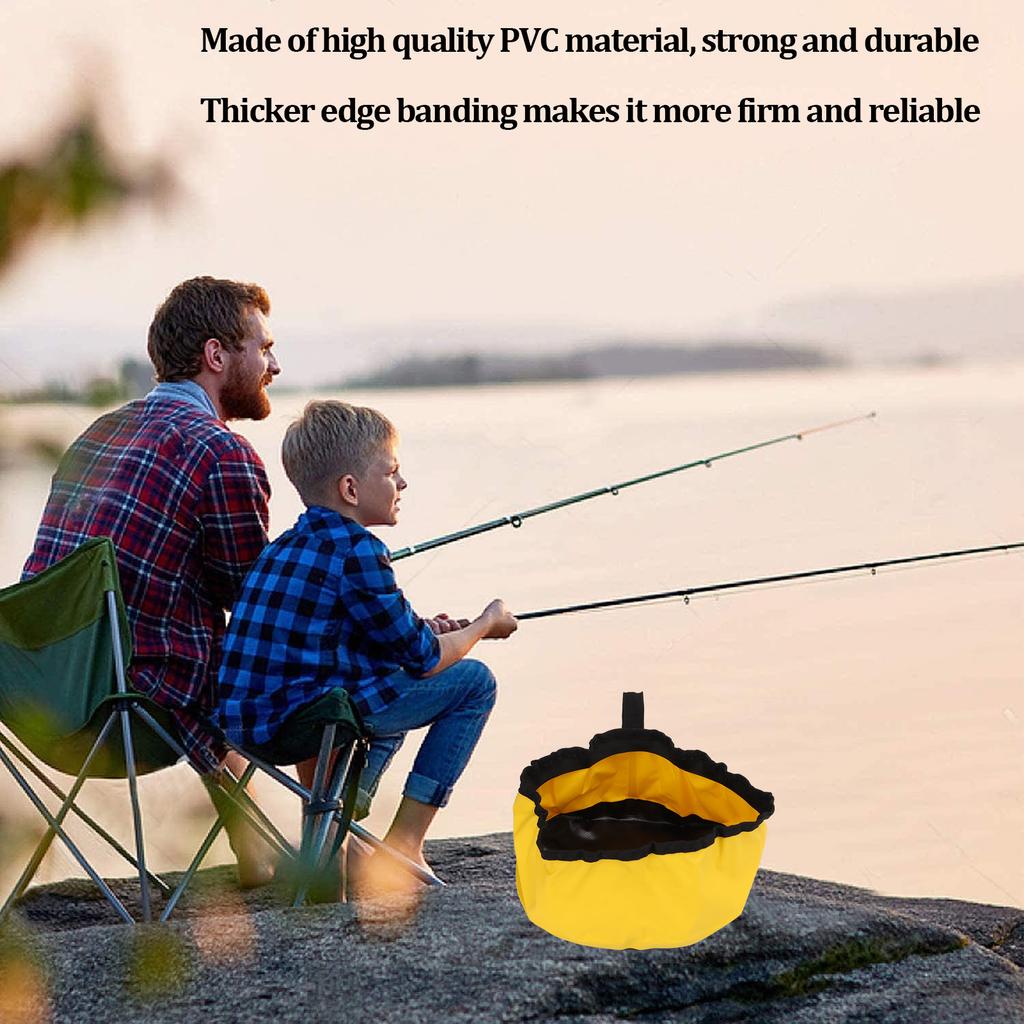 Faltbarer Eimer mit Griff Leichter faltbarer Wasserbehälter Verdicktes PVC Waschbecken für Camping Wandern Angeln
