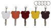 [Salon De M] Genuine Leather Key Covers with Key Caps, Anti-theft Leather Key Covers, Key Number Concealment, Women's Brand, Leather Key Covers for