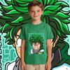 Boys Girls My Hero Academia Midoriya Anime Print Cotton T Shirt Kids Casual Wear Soft Breathable Short Sleeve