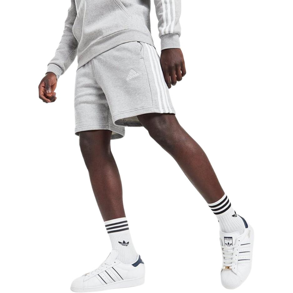 adidas Essentials French Terry 3 Stripes Shorts Men Shorts Gray IC9437