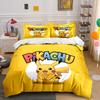 Yellow Pikachu with Text. Bedding Sets Duvet Cover Sets Duvet Covers Pillowcases(1*Duvet Cover 2*Pillowcases Without Duvet Insert)