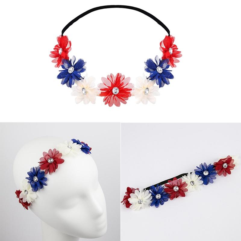 Lebensechter patriotischer Kranz-Stirnband für Unabhängigkeitstagsfeier