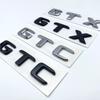 FD06-3D Flat Letters ABS Emblem GTX GTC ID4 ID6 for Volkswagen Car Tailgate Trunk Lid Nameplate Badge Logo Sticker Chrome Black