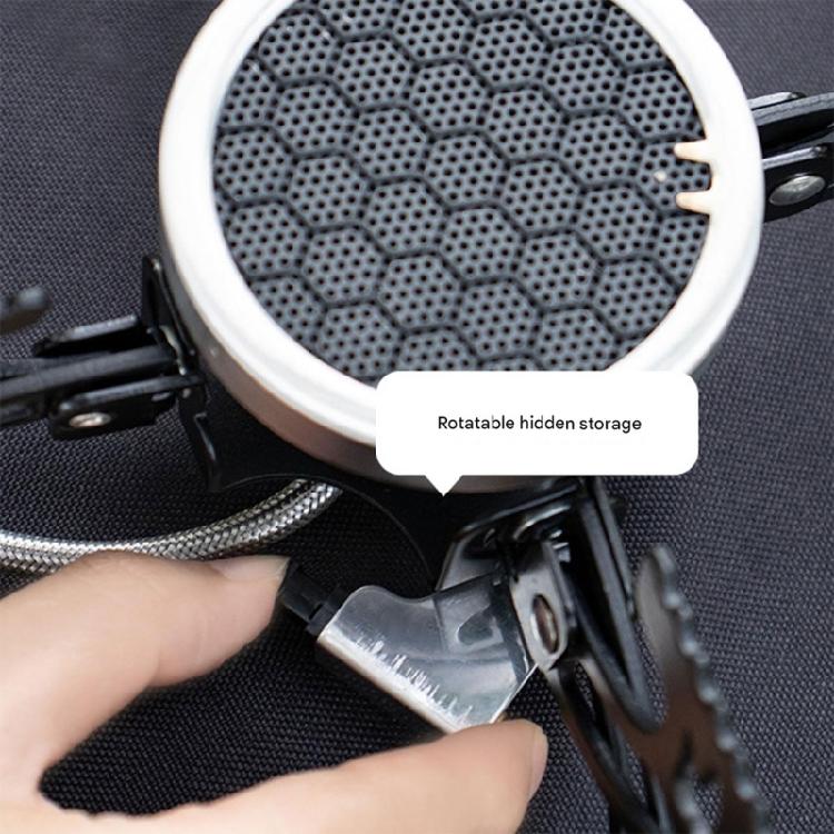 Foldable Camping Cooker  Burners Wind Resistant Flame 4 Leg Stability Compacts Portable Design for Outdoor Cooking