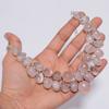 Amazing Top Grade Qualite 100% Natural Rose Quartz Ethnic Style Handmade Jewelry 925 Steling Silver Plated Necklace 17" WSJ-4780