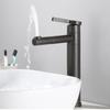 1PC Black Bathroom Basin Faucet 304 Stainless Steel  Hot Cold Mixer Tap Deck Mount Single Handle Wash Faucets