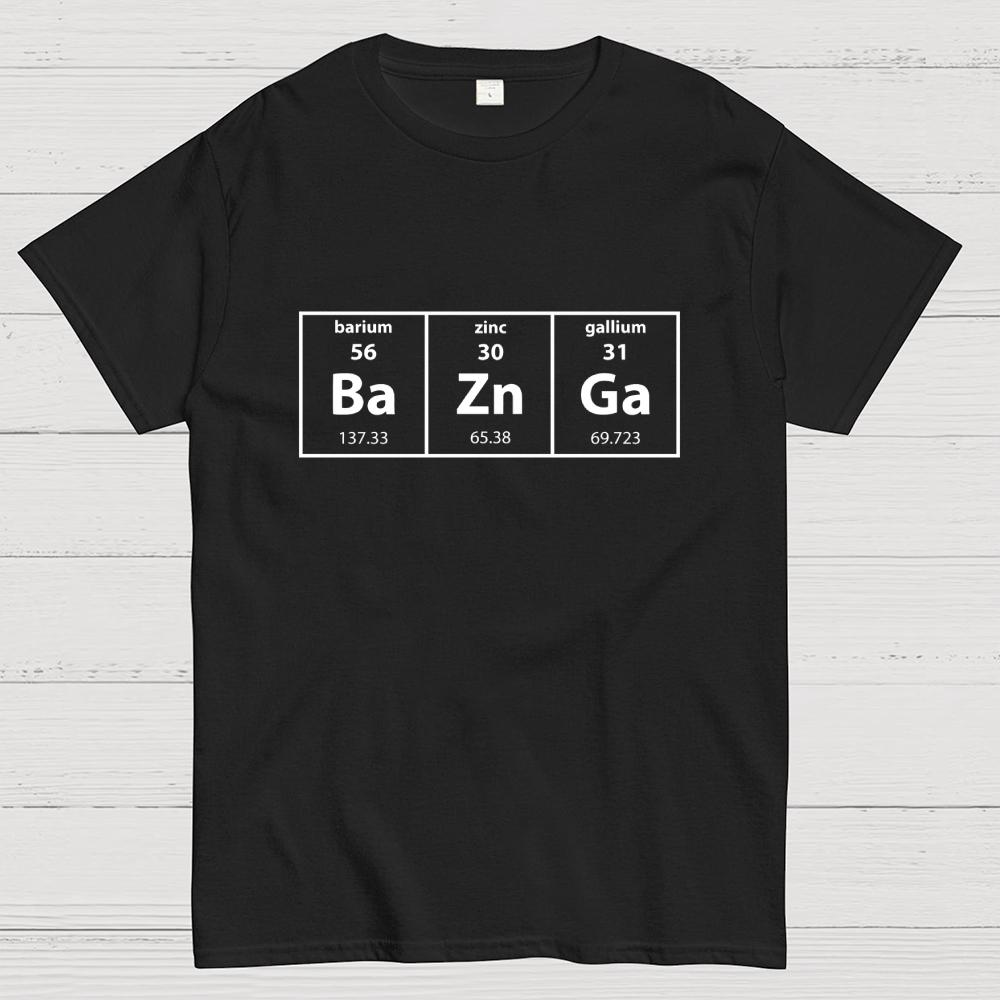 Baznga Periodic Table Cotton Casual Cool Loose T-Shirt