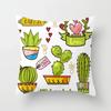 Office Chair Cushion Cover Creative Cartoon Cactus Print Pillow Cover Fashionable Luxury Home Decoration