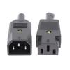1Pcs New Male Female AC Plug Socket 3 Pin IEC 320 Straight AC Power Connector Electrical C13 C14 10A 250V Power Connector