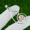 Natural Pink Opal Gemstone Indian Jewelry 925 Sterling Silver Pendant For Girls