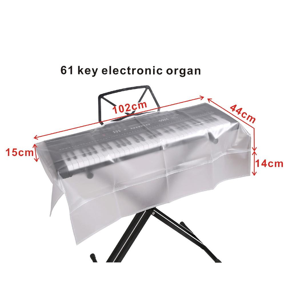 61/88 Keys Piano Keyboard Dust Cover Elastic Cord Lock Electronic Keyboard Dustproof Protective Case Music Sheet Stand Cover