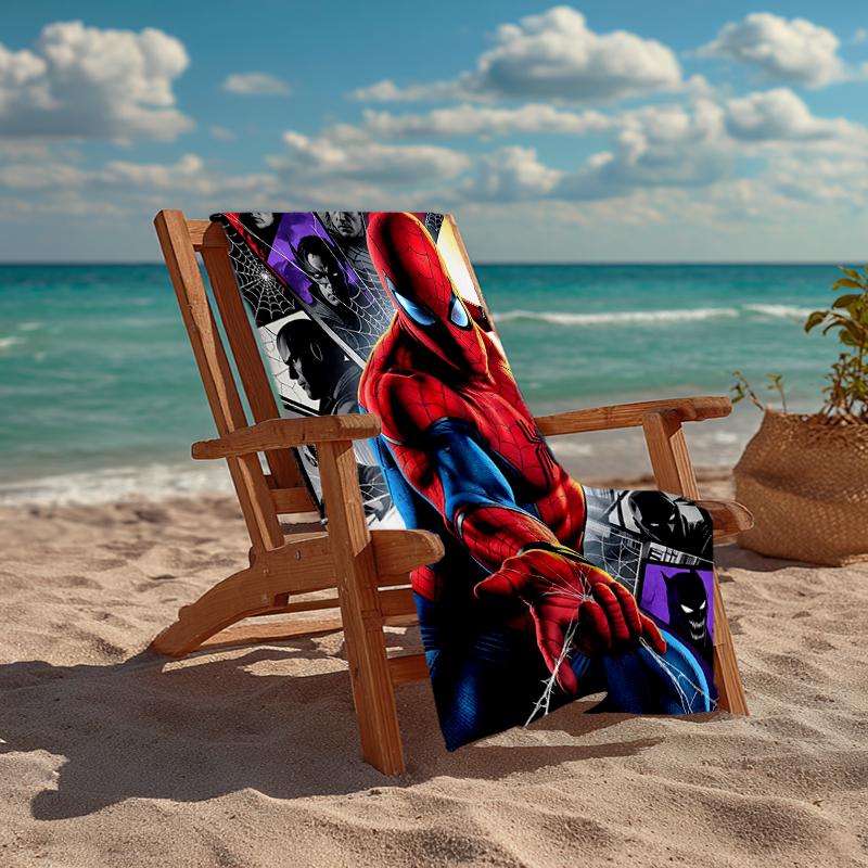 Ultra-Soft Beach Towel with Spider Theme,Ideal for Pool - Camping, Diving - Perfect Travel Essential, Vibrant Beach Towel.