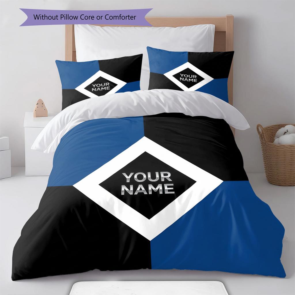 Custom Name HSV Bedding,Quilt Set Quilt Cover Pillowcase Home Birthday Gift(1 * duvet cover + 2 * pillowcase, without core) -HE71