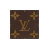 LOUIS VUITTON Two-Tone Brand Logo Coated Canvas Card Holder Regular Women's Brown/Black
