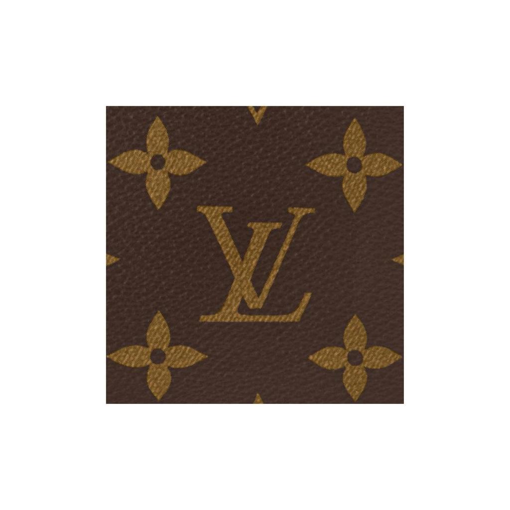 Louis Vuitton Two-Tone Brand Logo Coated Canvas Card Holder Regular Women's Brown/Black