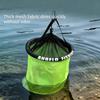 Drawstring Closure Foldable Fishing Basket Bait Container Live Fish Net Shrimp Keeper