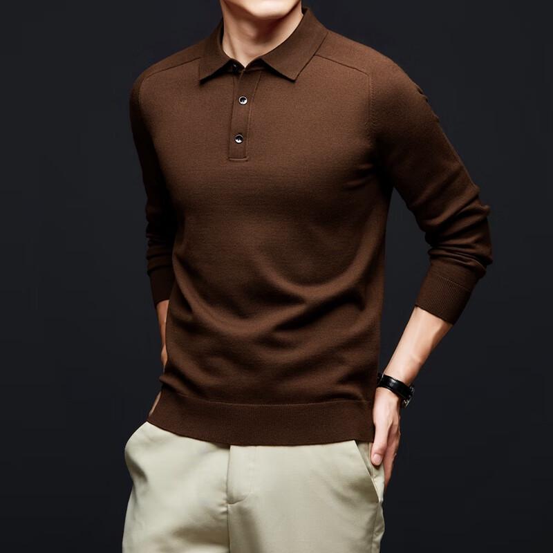 Men's Casual Polo Neck Knit Sweater