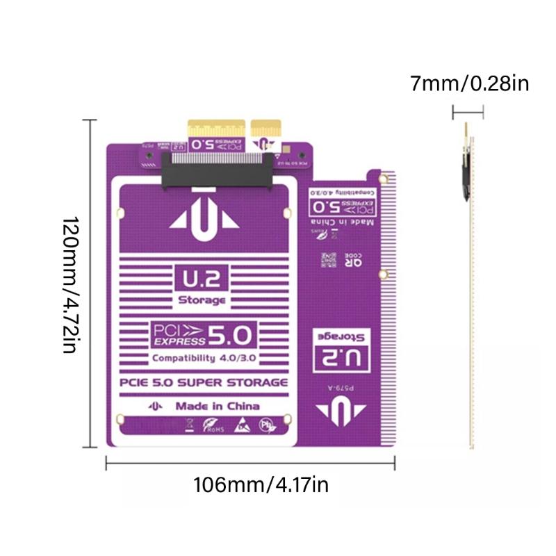 Fast Speed PCIe 5.0 4X to U.2 Expansion Card Supporting Multiple Drive Setups and Optimized Heat Management