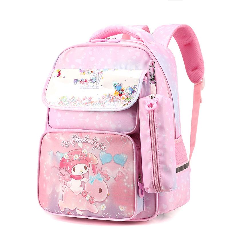 

Новый школьный рюкзак, рюкзак для начальной школы, детский мультяшный рюкзак, легкий и вместительный. розовый