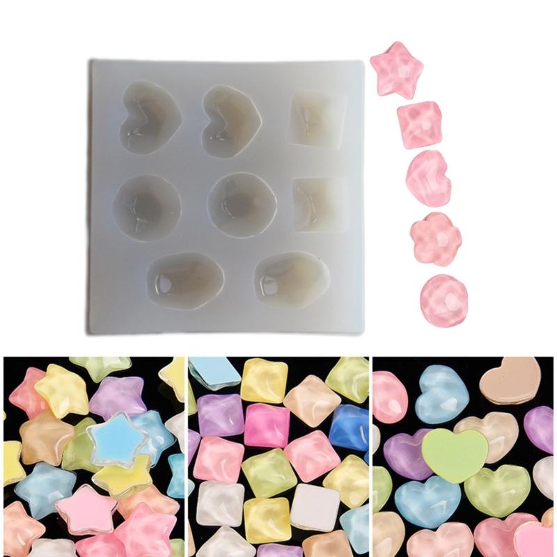 Silicone Mold Crafting Moulds Distinctive Geometric Gemstones Shape Moulds Silicone Texture for Pendants and Earrings