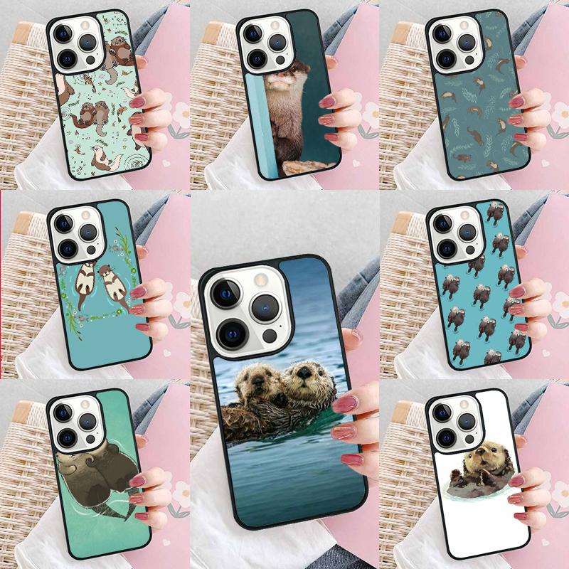 Sea Otter Animal Soft Phone Case For iPhone 17 Air 15 16e 14 13 Pro Max Coque 12 11 Pro Max PLUS Cover
