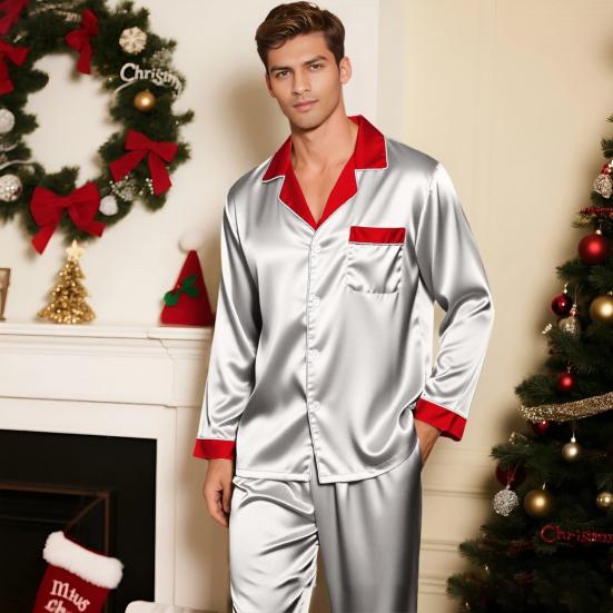 Family Christmas Pajamas Matching Sets 2 Pieces Parent-child Outfits Cozy Breathable Pjs Outfits Christmas Themed Costumes for Family