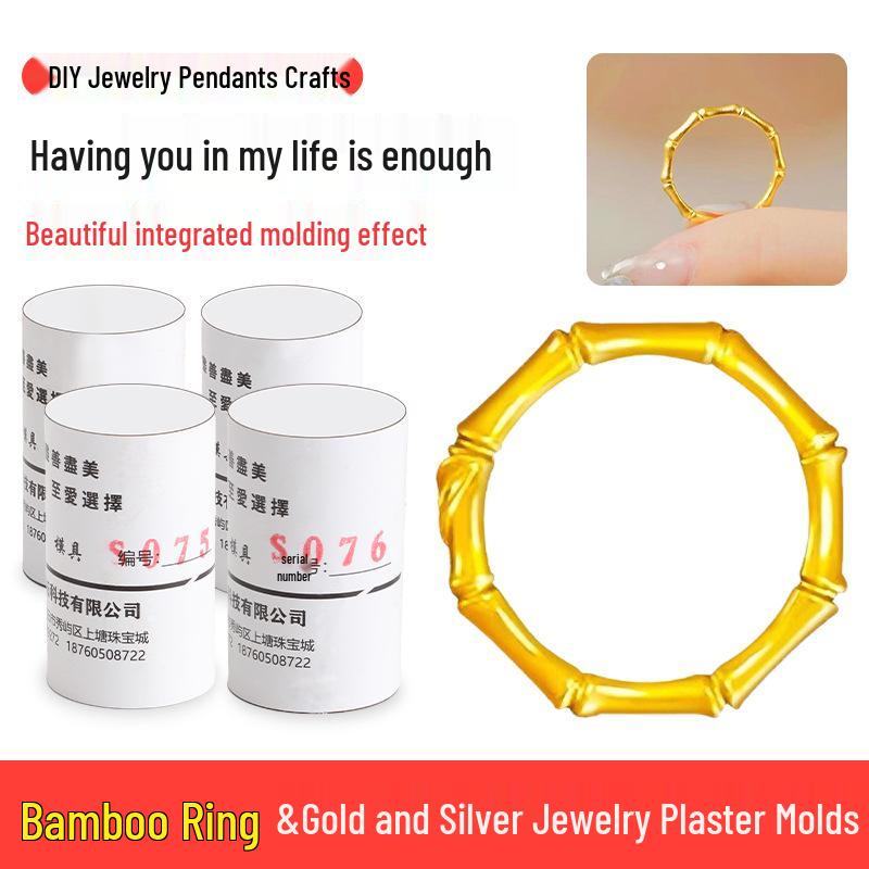 Bamboo Ring Plaster Mold for DIY Gold/Silver Jewelry Casting