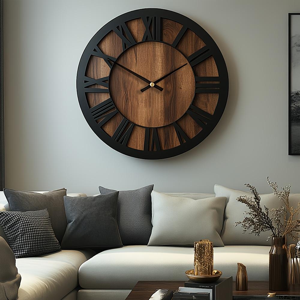Vintage Wooden Wall Clock | Silent & Decorative | 3 Sizes Available | Perfect for Living Room & Office